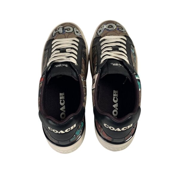 NWT Coach X Clip Mint + Serf Sneakers Sz.9 Low Top Signature Khaki Multi Canvas - Picture 16 of 16